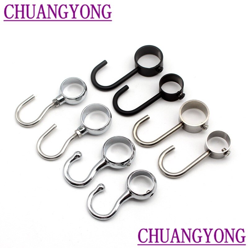 Thickened stainless steel casing hook through pipe hook movable hook kitchen hanging rod hook hanger rack row hook