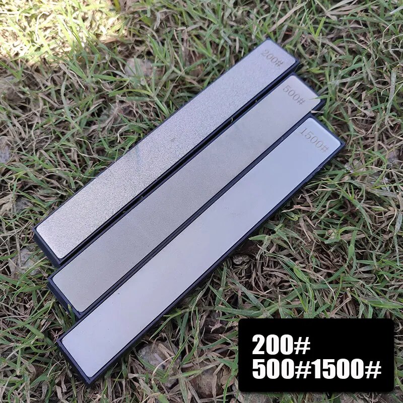 [3PCs] Diamond Stones Grinding Blade Multi-Purpose Outdoor Sharpener Fixed Angle Sharpener Dedicated to Making Correction Stones: black