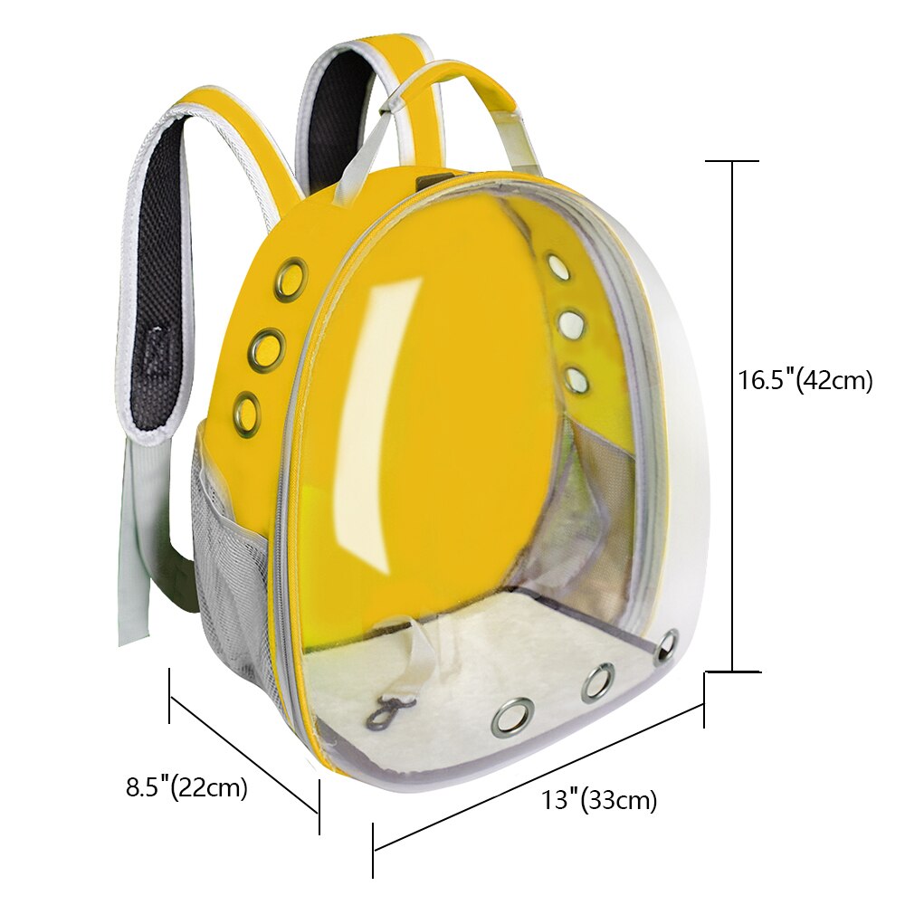 Portable Cat Carrier Bags Cat Backpack Breathable Pet Carriers Small Dog Outdoor Travel Space Capsule Cage Pet Transport Bag: 019 Yellow