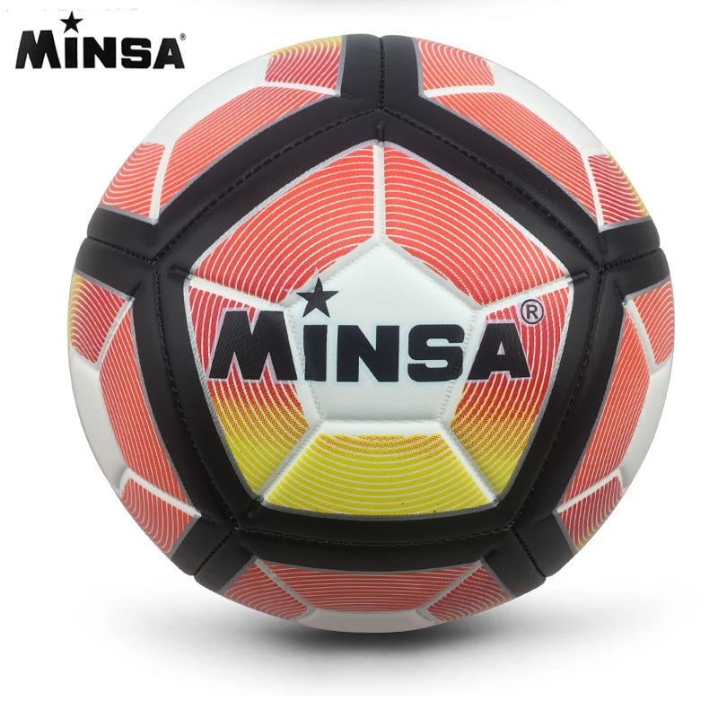 MINSA-balón de fútbol estándar de A ++, pelota de entrenamiento de PU, Balón de pie, tamaño oficial 5, voetbal, nueva ,