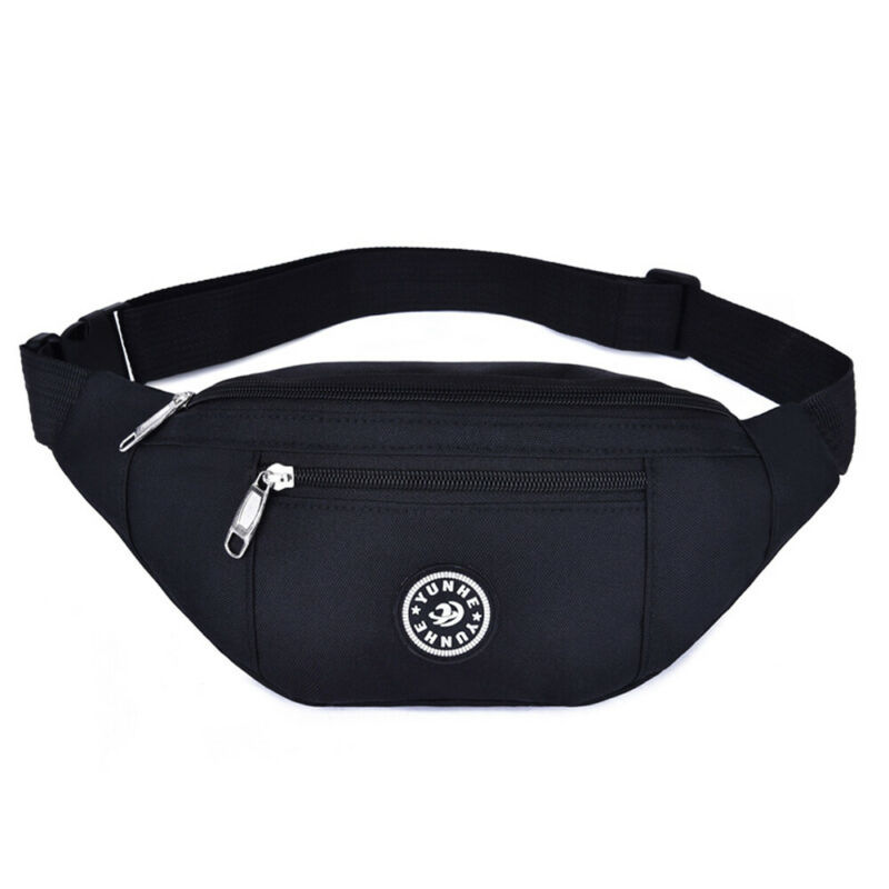 B & L Frauen Männer lässig Sport Reise miserabel Tasche fanny Pack Einfarbig Reißverschluss Taille Pack