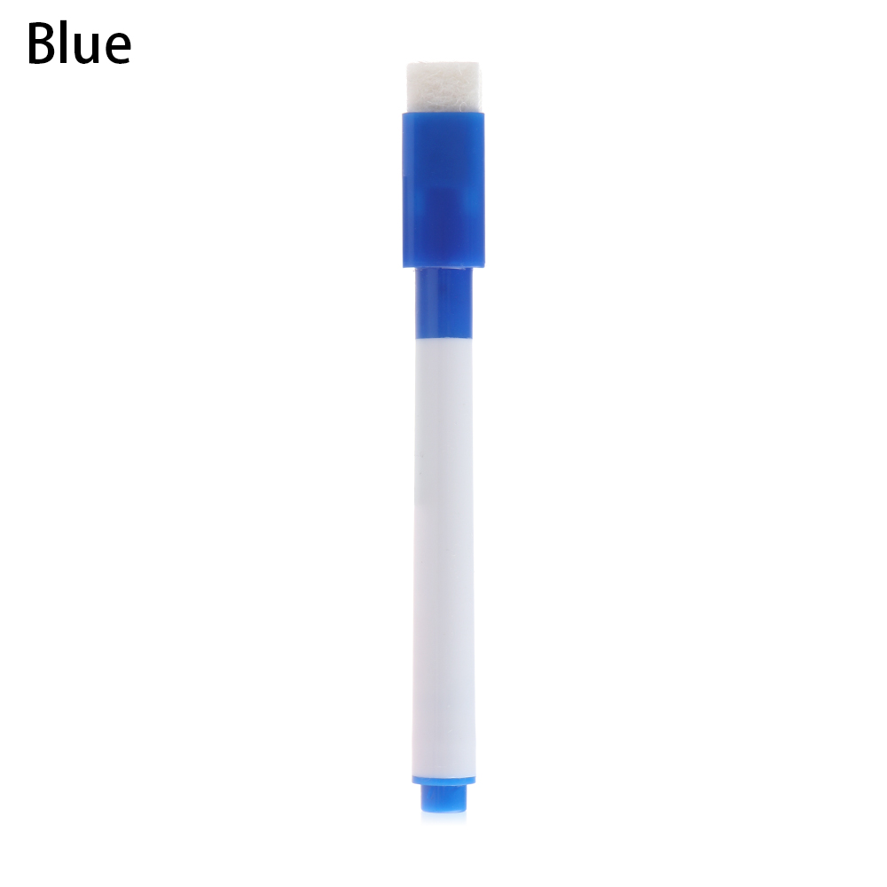 8pc Durable Non-toxic Plastic white board marker pens, dry erase easy whiteboard Markers with Eraser Signature: blue