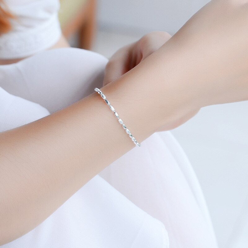 Everoyal Female Sterling Silver Anklets For Women Jewelry Charm Silver Bracelets Girl Birthday Party Accessories Female Summer