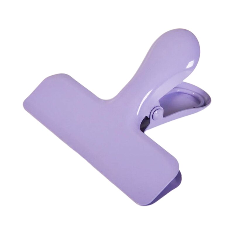Large Bull Clip Stainless Steel Paper Clamp Colorful Hinge Clips File Clip Office Supplies for Receipt Document Food Bag: Purple