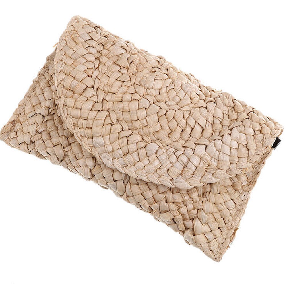 Bohemia Beach Bag Women Summer Straw Knitted Handbag Messenger Long Bag Clutch Ladies Clutch Bag Party Envelope Handbag