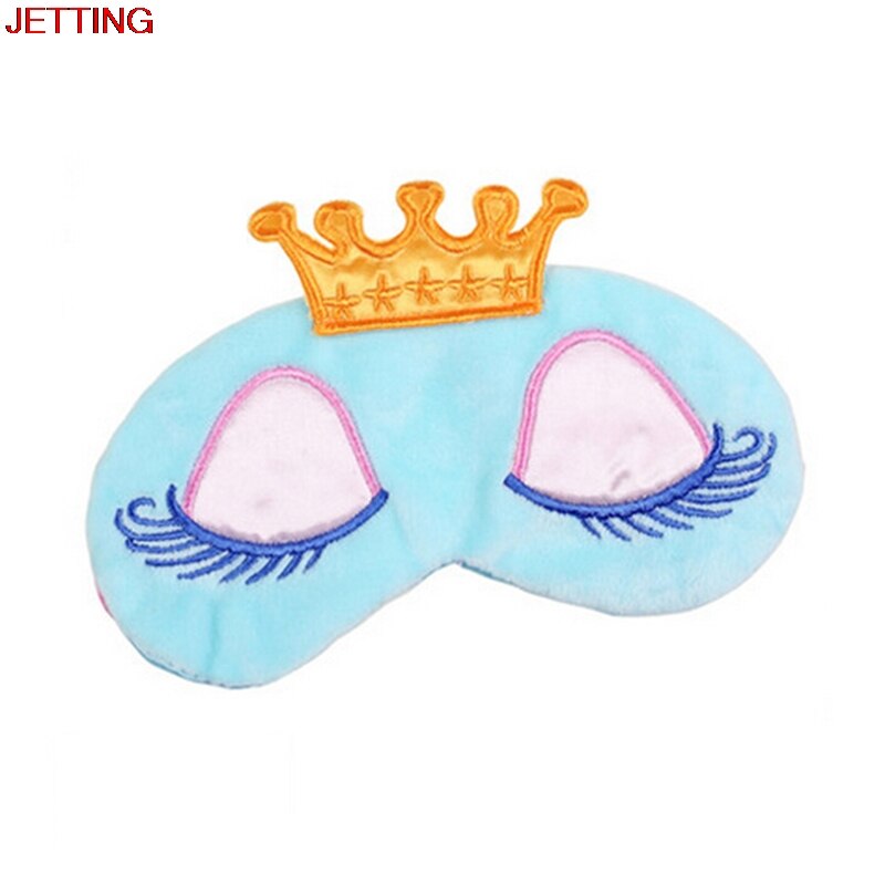 1PC Frauen Mädchen Schlaf Maske Rest Reise Entspannen Schlafen Hilfe Augenbinde Abdeckung Augenklappe Schlaf Maske fallen Schlaf Rest 3D Auge Maske: Blau