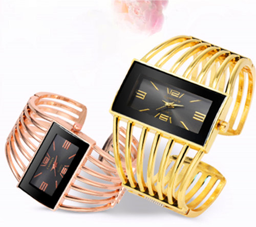 CANSNOW Womens Watch Luxury Rose Gold Bangle Bracelet Watch Women Dress Clock Female Lady Saati Girls Wristwatch Relojes
