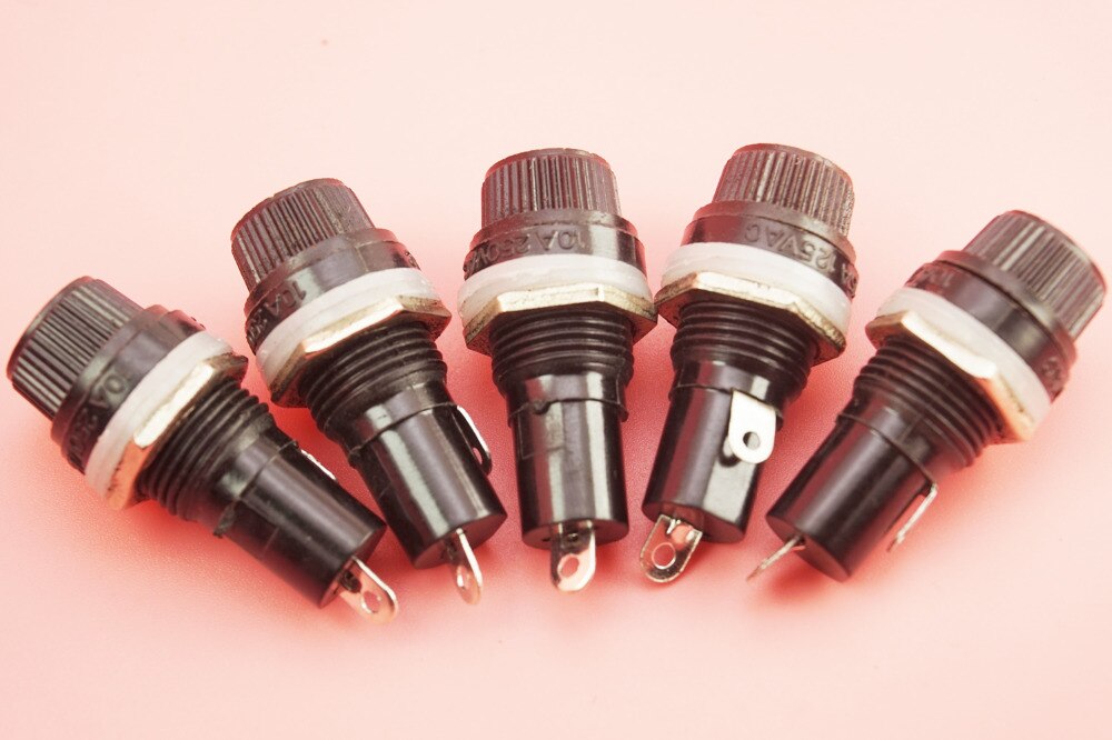 5 PCS/Lot Round Spade Terminal Fuse Holder 15A 12V Boat Marine 3AG