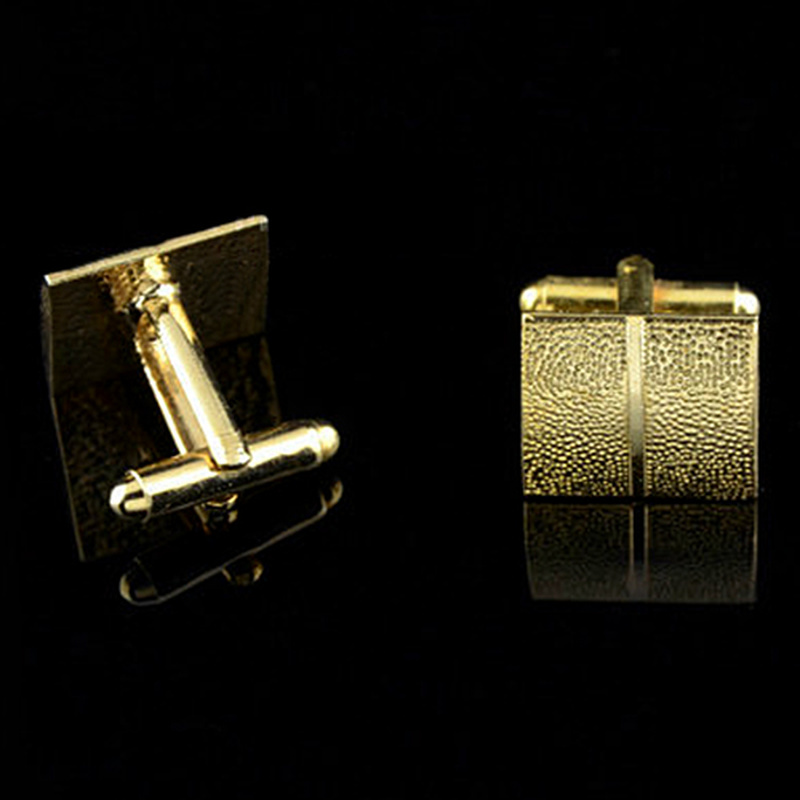 Gold Plating Tie Clip and Cufflink Set for Men Classic Meter Tie Clips Cufflinks Sets Nickel Plating Collar Pin Jewelry