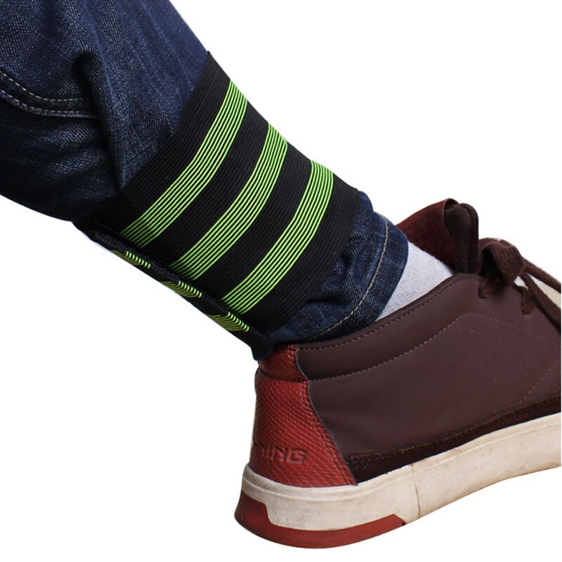 1 Paar Fietsen Broek Dikker Bandage Fiets Reflecterende Veiligheid Broek Band Been Riem Riem Road Mtb Bike Night Waarschuwing Apparatuur