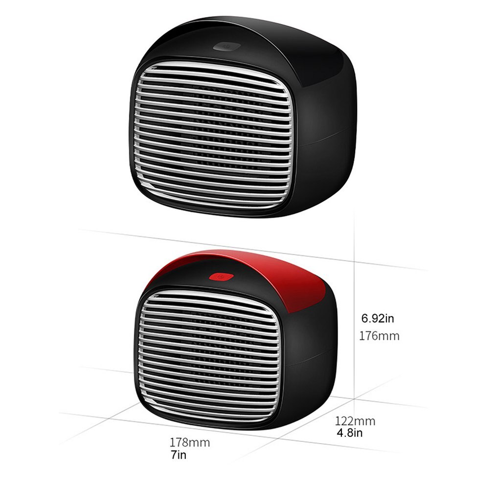 800 W Heater Small Household Desktop Multifunctions Cooling & Heating Fan Mini Size Protable Wind Machine