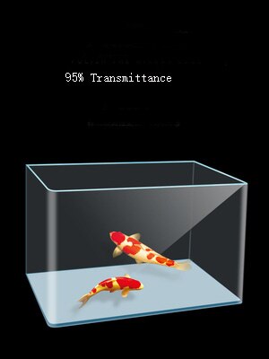 Transparent curved rectangular glass goldfish tank turtle tank small desk aquarium landscaping aquarium fish tank