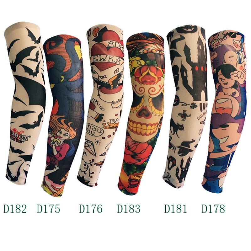 Ismuff unisex sommar utomhus solskydd solskydd skyddskod hög elasticitet andas tatuering tryck arm ärm