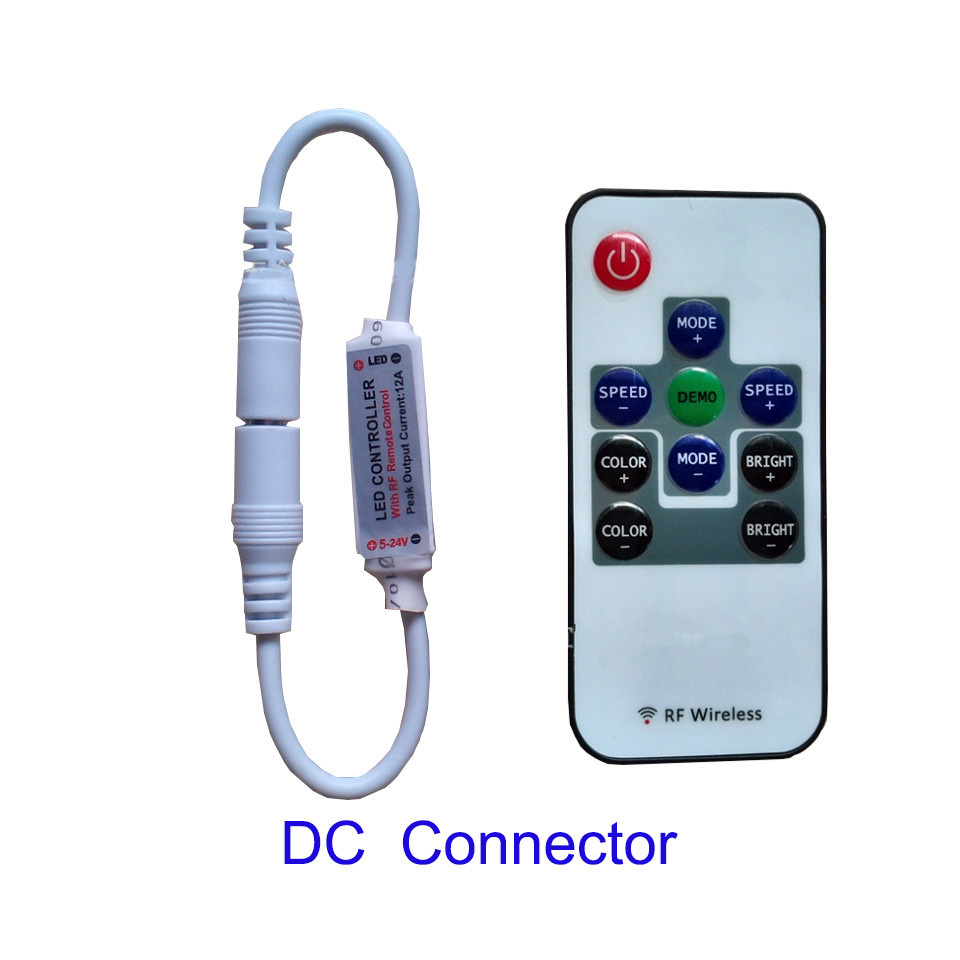 DC LED Verlichting Dimmer Mini Remote Controller Enkele Kleur Schakelaar 5V 12V 24V Driver voor LED Licht lamp Lamp Dimmen met Adapter