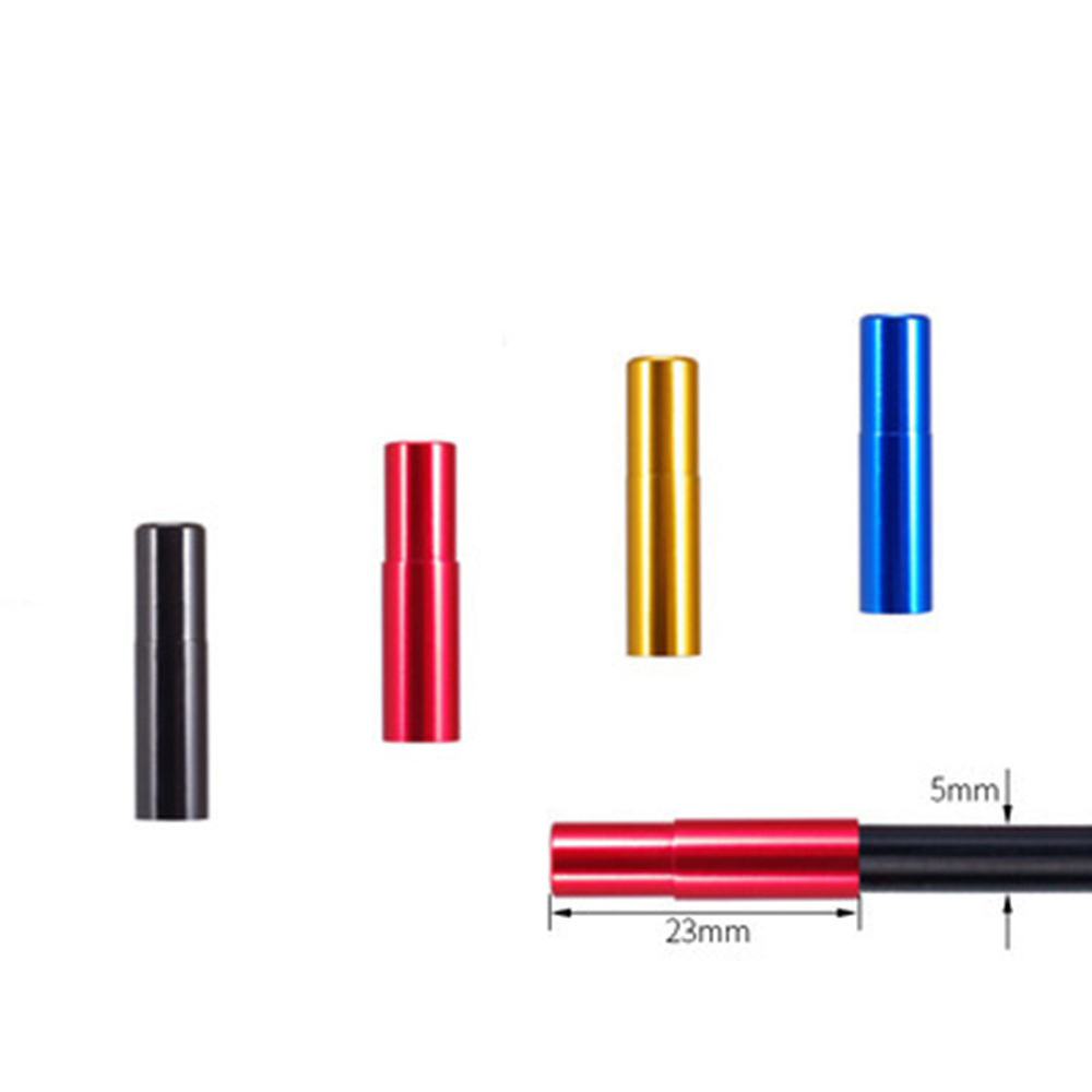 Tapa de Cable de cambio de freno/desviador de aluminio, 5 piezas, 4 colores, tapa de punta de extremo de bicicleta para exteriores, accesorios de piezas de ciclismo de montaña y carretera