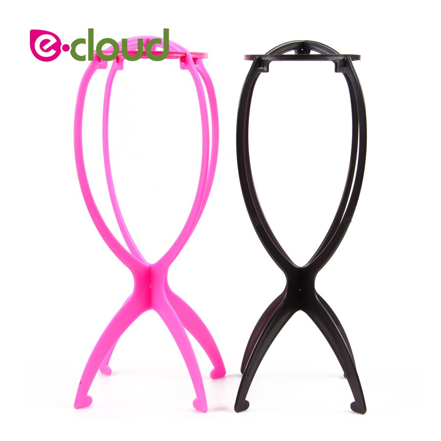 Adjustable Wig Stands Plastic Holding Standing Folding Salon Practice Portable Hat Wig Stand Hair Cap Display Stand Tools