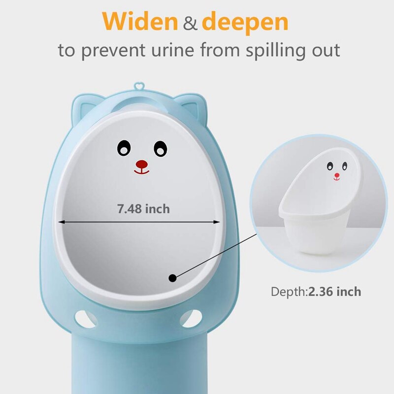 JUMPLAWN Pinguin Urinal Für Jungen - Wandmontiertes Töpfchen Mit Saugnäpfen