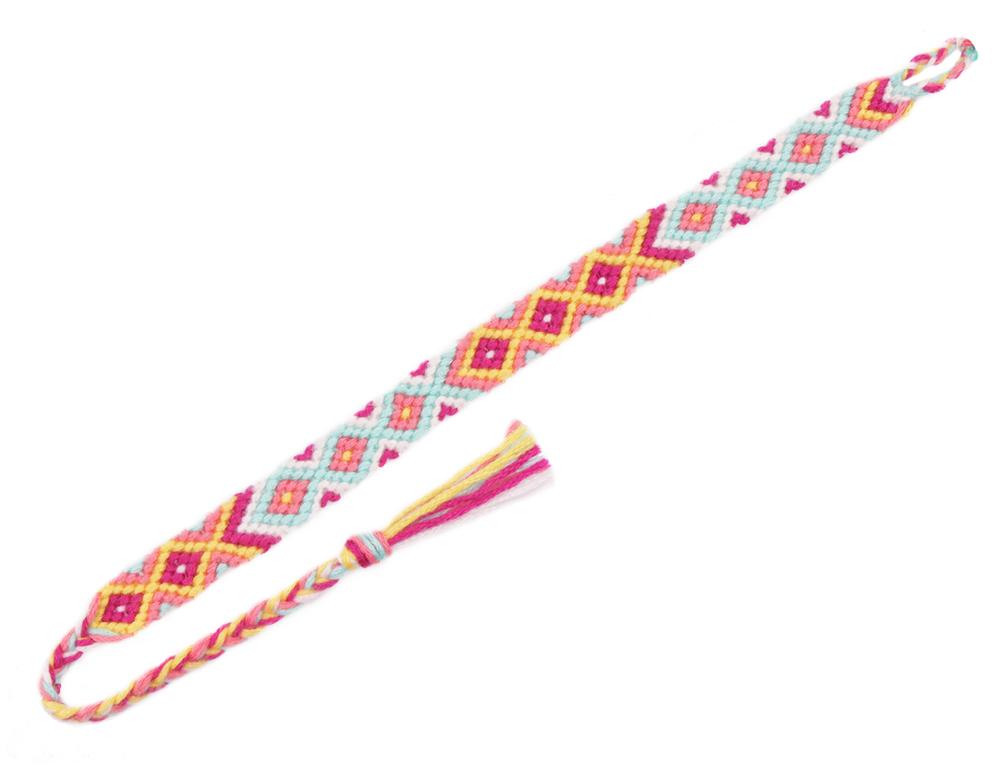 Totempæl vennskapsarmbånd bohemisk brasiliansk sommer håndlaget tråd makrame armbånd for kvinne pulseira feminina hombre: Rosa gullfarge