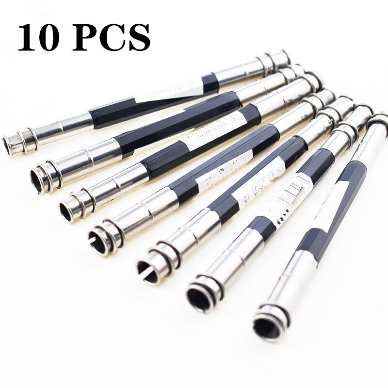 10pcs Metal pencil extender pen receiver plain pencil clip double headed pencil extender pencil case kit desenho: 10 PCS