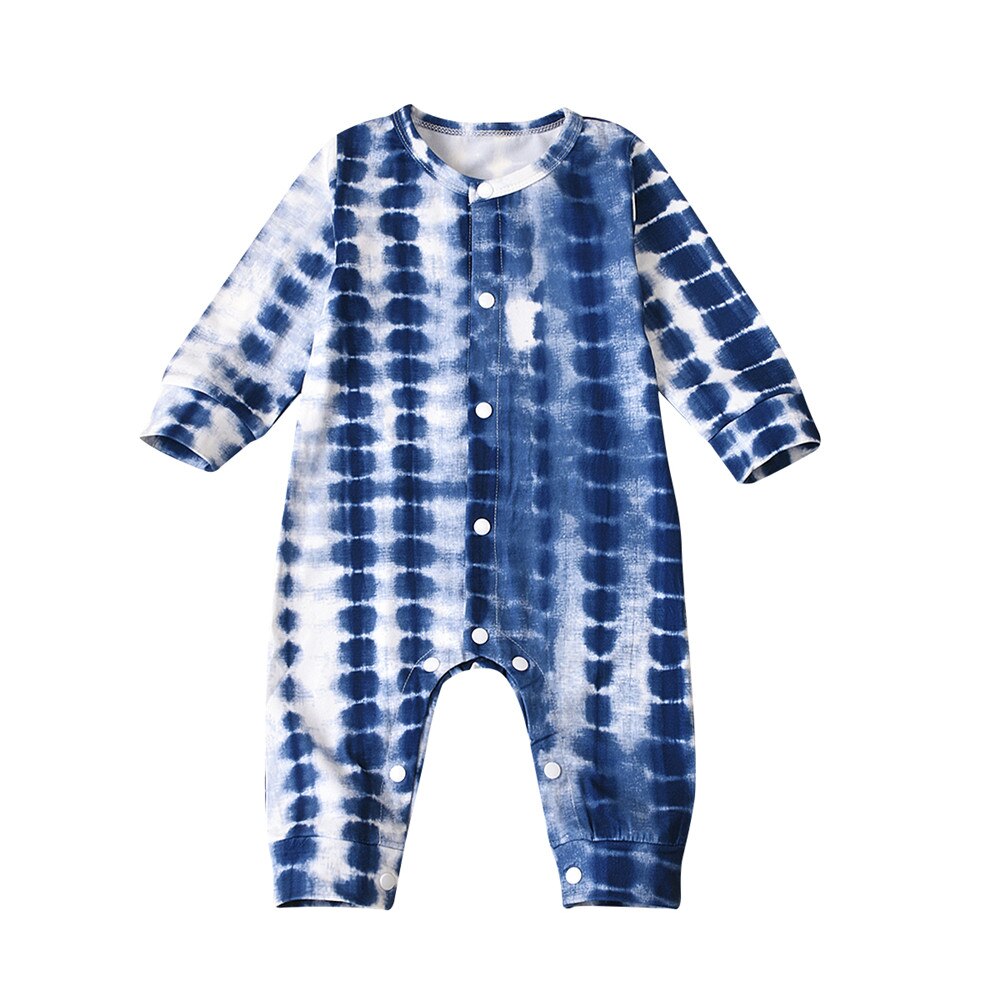 cravate colorant rayé infantile bébé garçons filles barboteuse 0-24M 4 couleurs automne à manches longues combinaison combishort coton vêtements: B / 6M