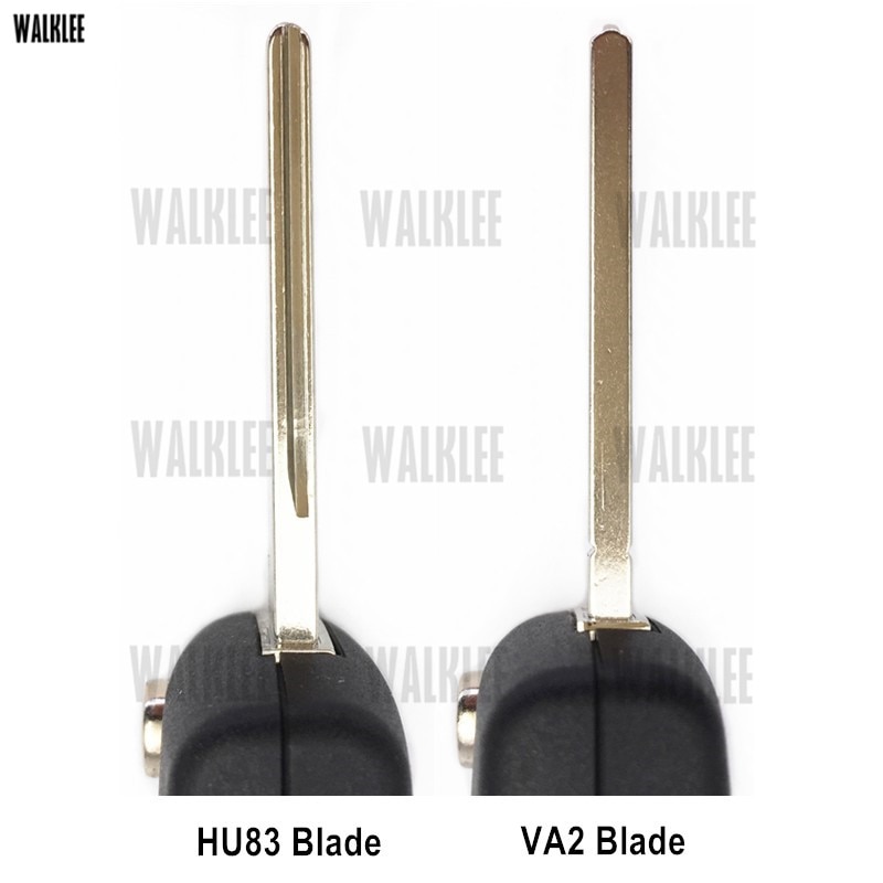 WALKLEE Remote Key Suit for Citroen C2/C3/C4/C5/Berlingo/Picasso 2 Buttons, CE0536 Model, HU83/VA2, ASK/FSK