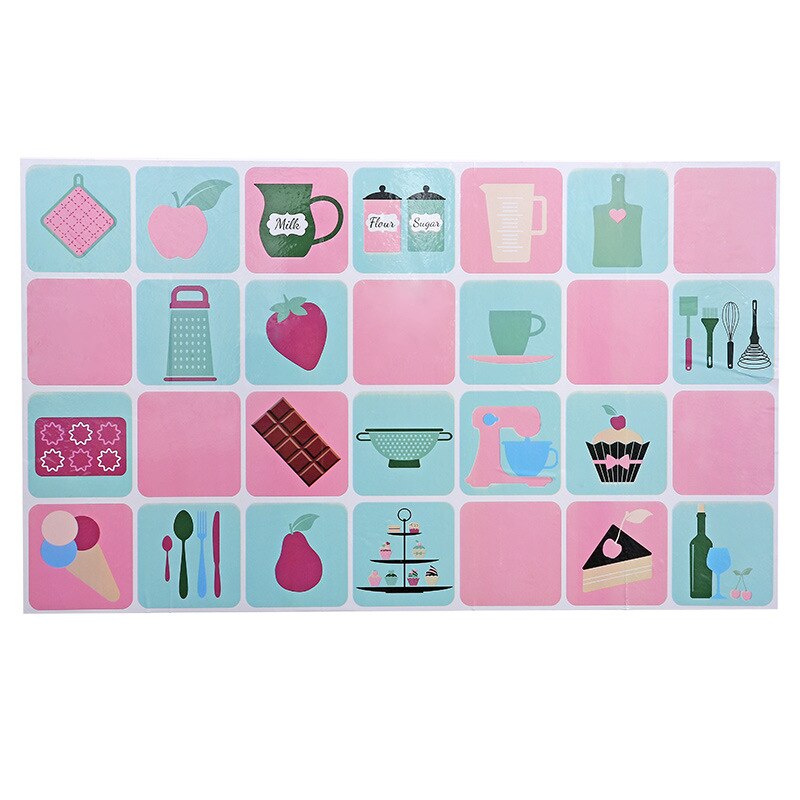 Kitchen oil-proof sticker Waterproof cooktop with waterproof and oilproof Tile wall sticker countertop self-adhesive