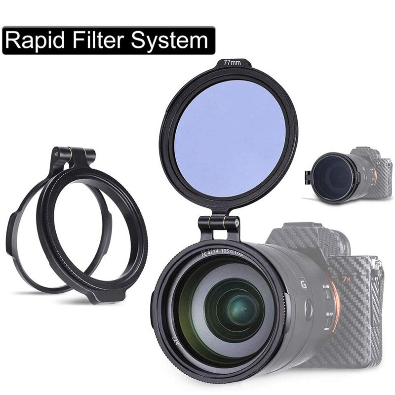 UURig RFS ND Filter Quick Release DSLR Camera Accessory Quick Switch Bracket for 58mm 67mm 72mm 77mm 82mm DSLR Lens Adapter Flip