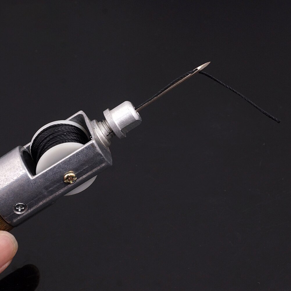4 unids/set costura de cuero de herramientas de bricolaje a mano de cuero máquina de coser con agujas para artesanía de cuero bordado de borde cinturón tiras Zapatero