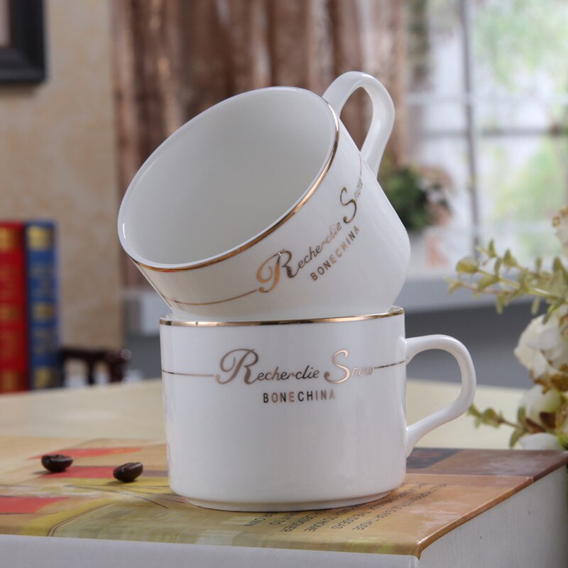 Mini Wit Keramische Kopje Thee Set Met Lepel Cappuccino Herbruikbare Koffie Mok Afternoon Tea Koffie Kopjes Kopjes En Schoteltjes AF50BD