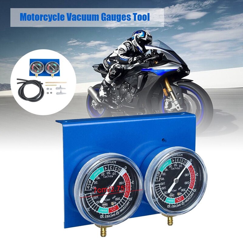 2x Motorfiets Carburateur Synchronizer Vacuümmeters - Voor Yamaha, Honda, Suzuki: Default Title
