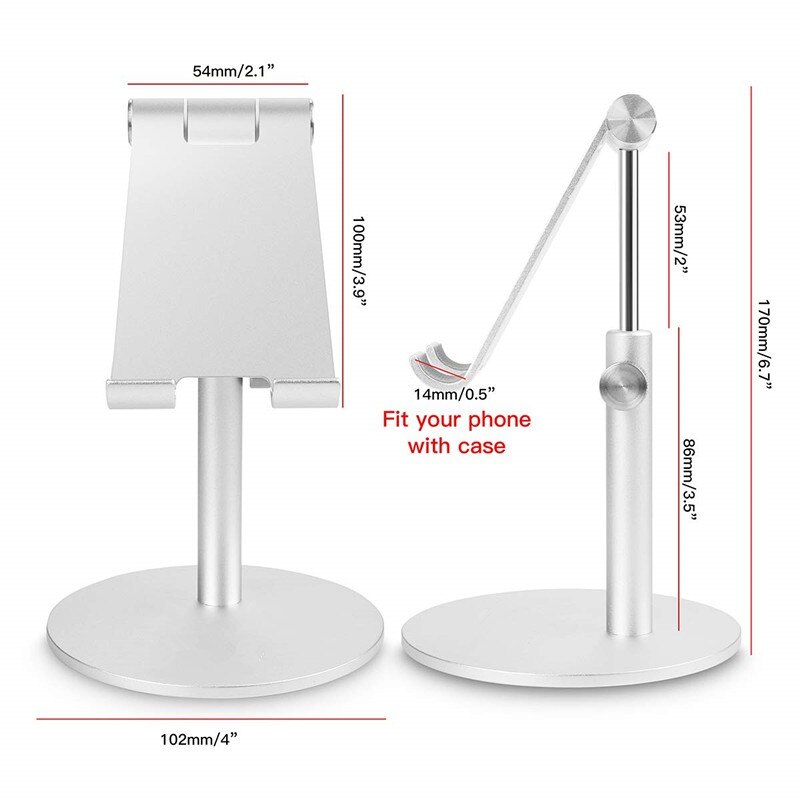 Justerbar bordholder til tablet iphone aluminium metal tablet holder til ipad pro mini samsung uchwyt na tablet