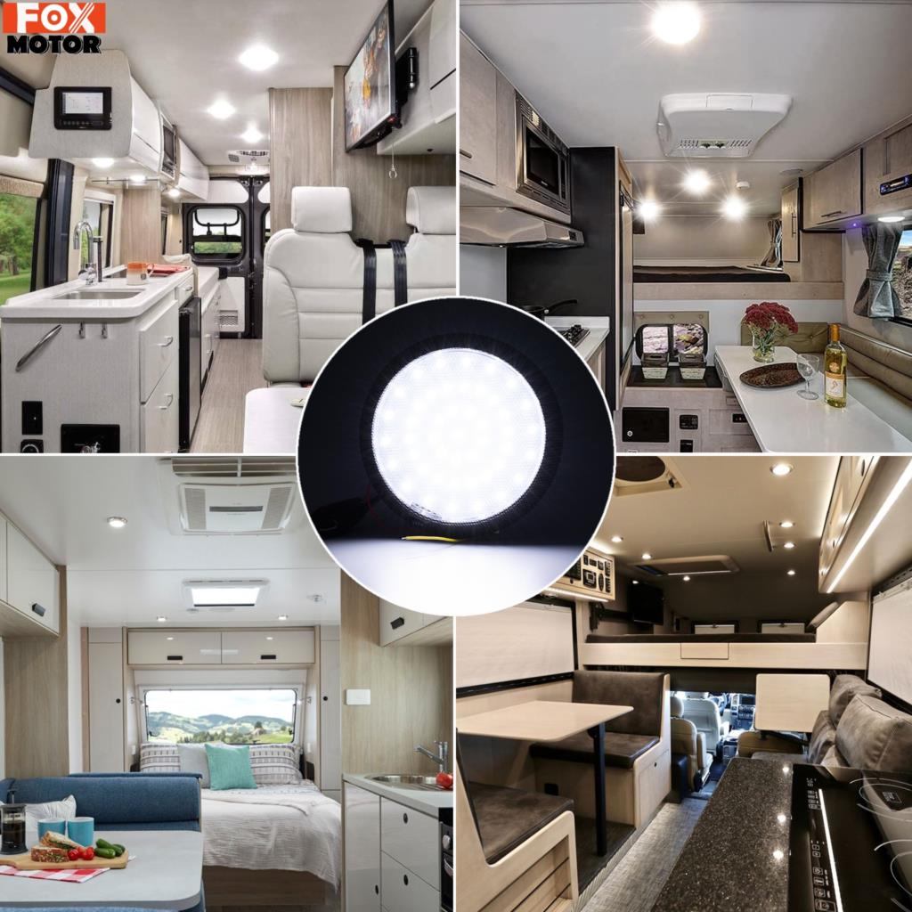 Ronde Stijl Reading Dak Plafond Lichtkoepel Interieur Led Chrome Cabine Spot Lamp Caravan Trailer Camper Camper Renault Master