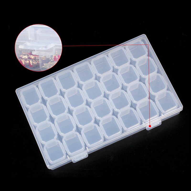 8/28 Slots Adjustable Plastic Storage Box Storage Box Case For Jewelry Diamond Embroidery Craft Bead Pill Holder StorageTool DM1