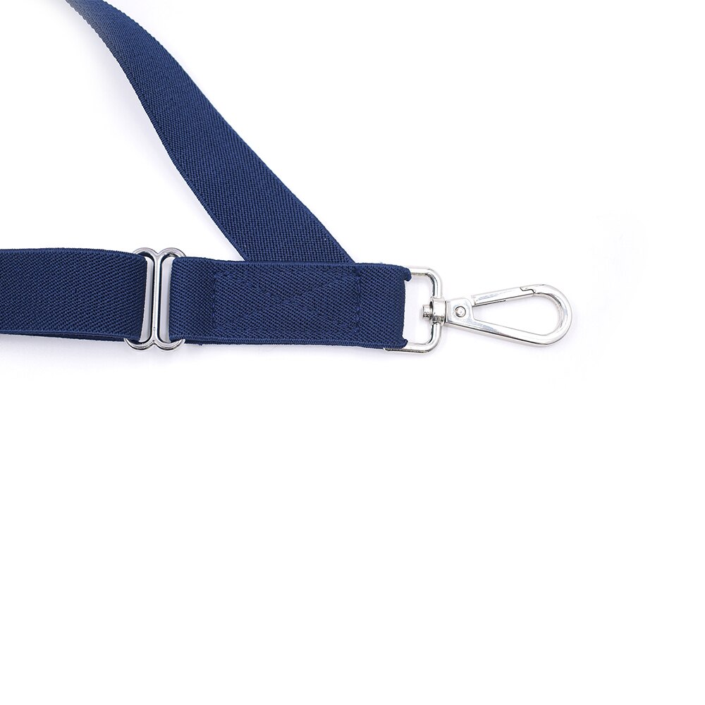 Sideclips trucker seler til mænd arbejder 2.5cm brede x-ryg med 2 karabinhager justerbare elastiske kraftige bukseseler sort