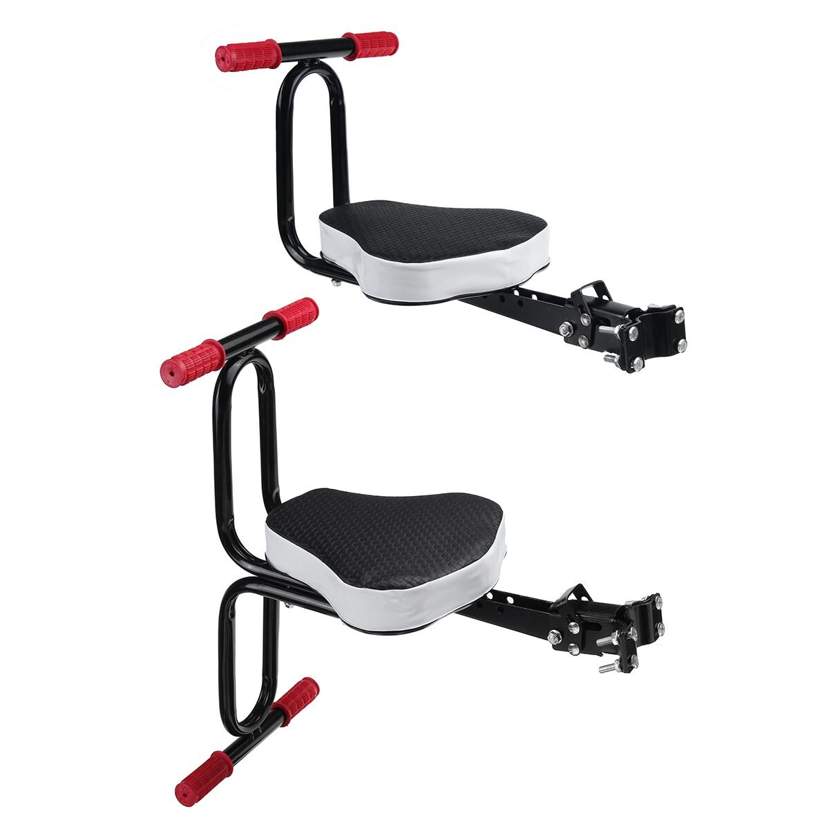Siège enfant selle de vélo avant Portable pliable enfants chaise de sécurité siège avec main courante pour vélo pour 2 à 6 enfants pliable