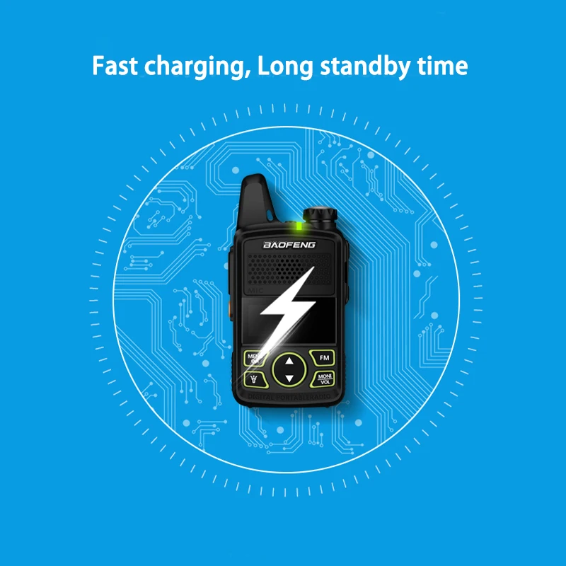 1/2/4PCS Baofeng BF-T1 MINI Walkie Talkie UHF 400-470MHz USB Charger Portable Two Way Radio Noise Cancellation Kids Toys