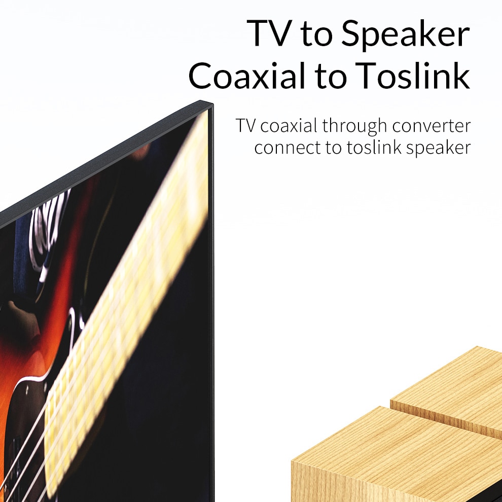 Unnlink Optical Toslink To Coaxial Bidirectional Audio Converter HiFi 5.1 DTS Dobly AC-3 192KHZ SPDIF Coaxial to Toslink for TV