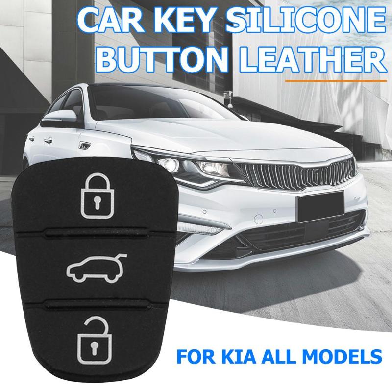 3 knappar för hyundai kia flip fjärrnyckel skalbyte bil fjärrnyckel skalskydd kiselgummi reparationsplatta auto