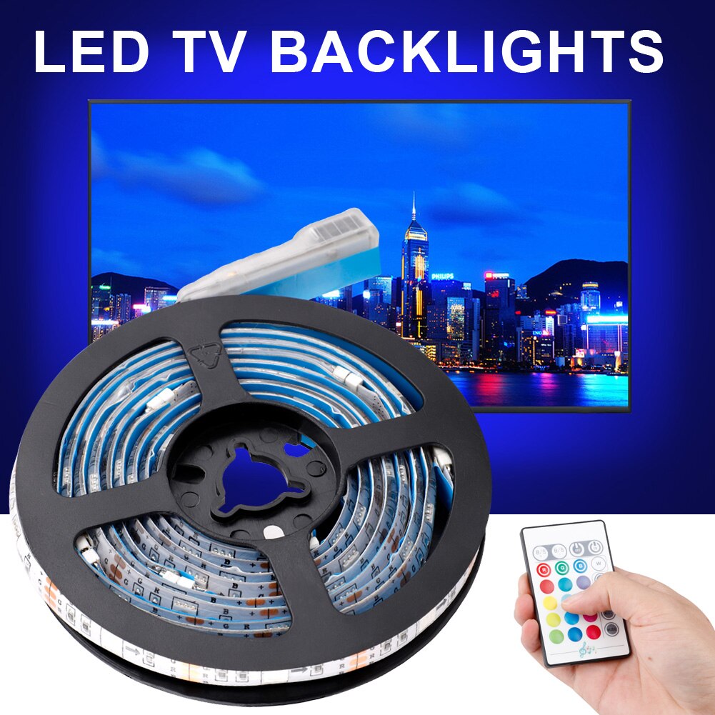 5V Usb Power Led Lamp Strip Led Flexibele Light 12V Smart Strip Lint Tape Hdtv Tv Desktop Screen backlight Vooringenomenheid Lichten