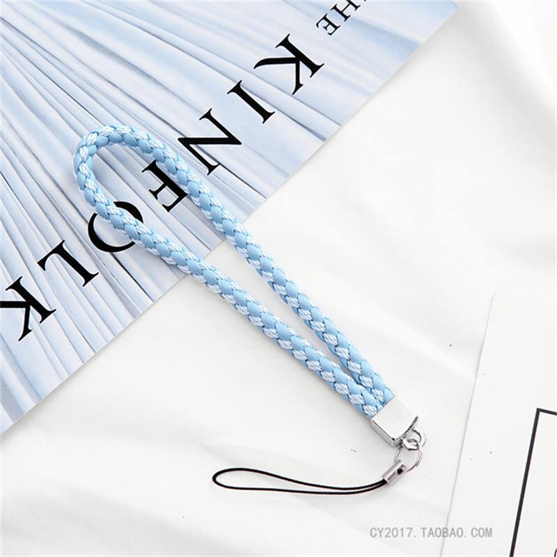 Short Hand Strap Anti-slip Mobile Phone Straps Cord Phone Hand Rope Lanyard for keys phone accessories squishy licorne Strap: Blue