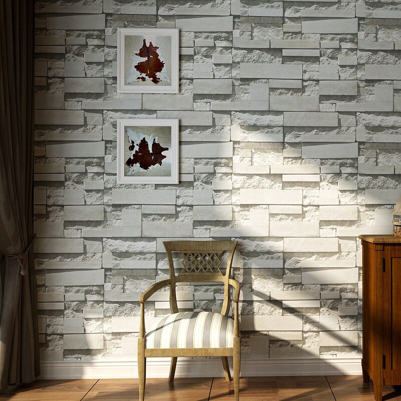 Modern nonwoven brick wall paper simulation brick background wall wallpaper shop decoration wallpaper 3D Roll wallpaper U113