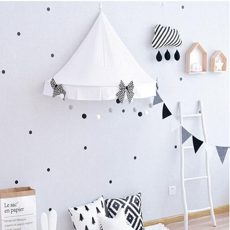 Tentes pour enfants pour enfants jouer maison pliable princesse tipi Wigwam bébé lits à baldaquin avec Net pépinière canapé lecture coin décor: bowknot