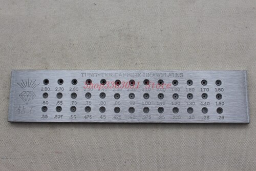 Tungsten Carbide Wire Drawplate for Jewelry Making Round Shape Drawplate: 0.26-2.8mm