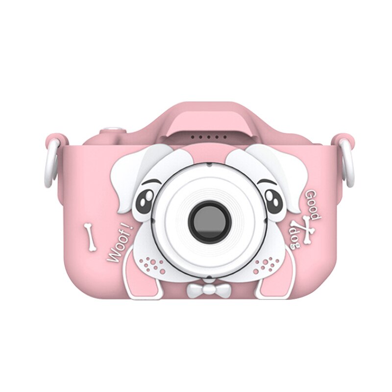 Crianças câmera à prova dwaterproof água 1080 p hd tela câmera de vídeo brinquedo dos desenhos animados bonito câmera ao ar livre fotografia crianças: Rosa