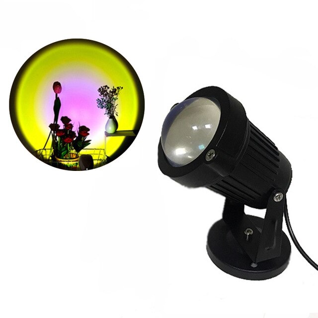 Kleurrijke Zonsondergang Projectie Lamp Usb Led Night Regenboog Sfeer Licht Voor Thuis Koffie Achtergrond Muur Decoratie: Style 1-Sun