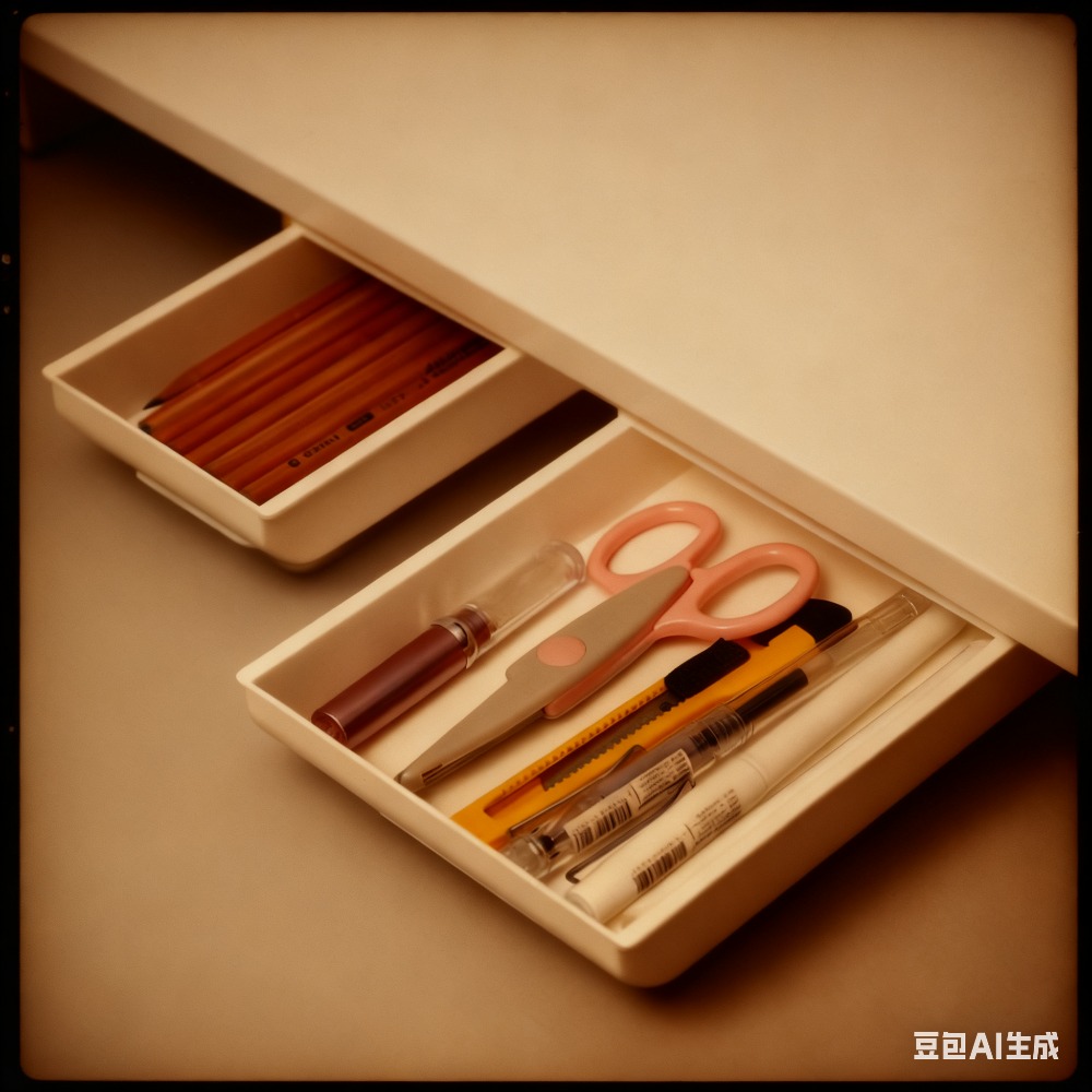 Bureau-organizer lade verborgen zelfklevende plastic opbergdoos voor op het bureau accessoires pennen briefpapier diverse opbergkoffer