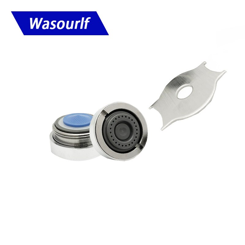 Wasourlf 2 stk.  m24 udvendigt gevind vandbesparende belufter 4l med nøgleforebyggende messingskal