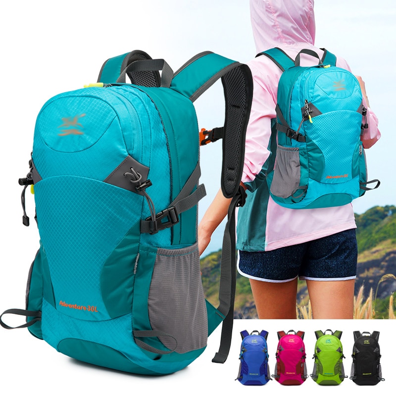 Travel Backpack Unisex Mountain Climbing Backpack Outdoor Hiking Backpack 30L Camping Backpack Nylon Waterproof Ultra-Light Bag