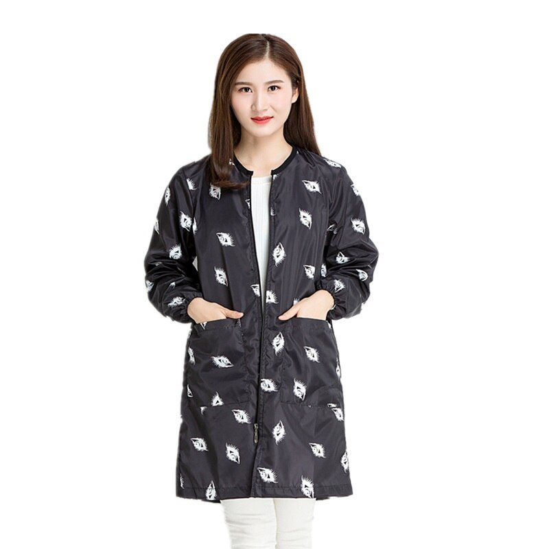 Salon Smock Hairdresser Long Sleeve Work Clothes Pet Grooming Haircut Waterproof Uniform Barber Assistant Apron