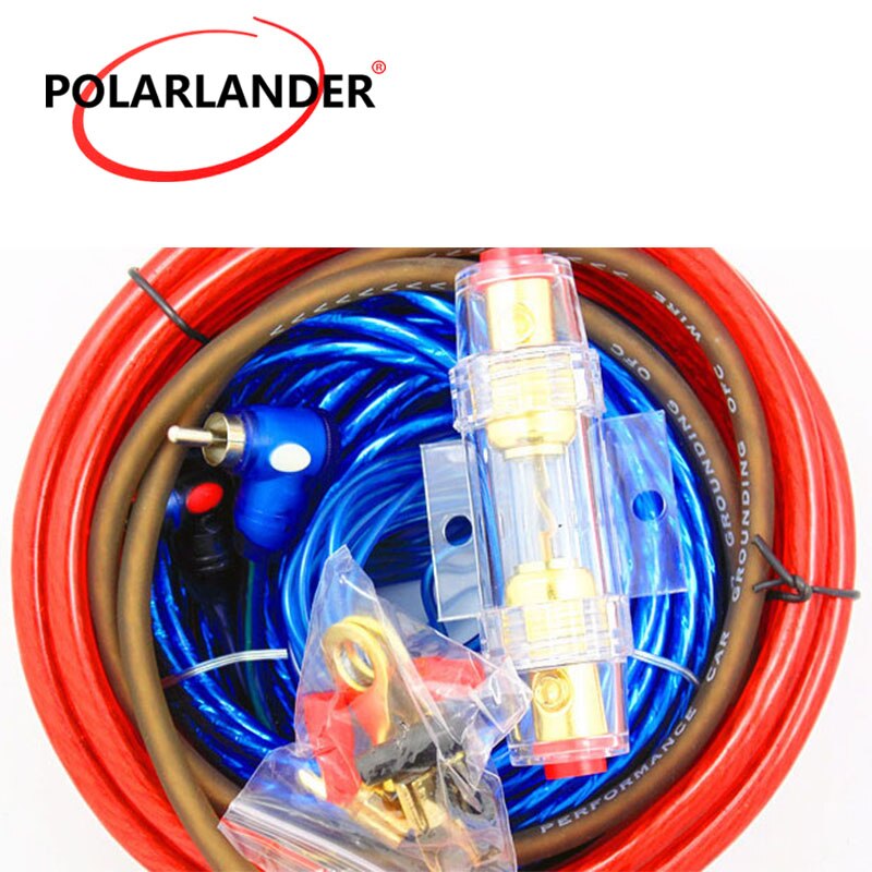 Car Audio Wire Wiring 8GA Power Cable 60 AMP Fuse Holder Amplifier Subwoofer Speaker Installation Kit 1500W
